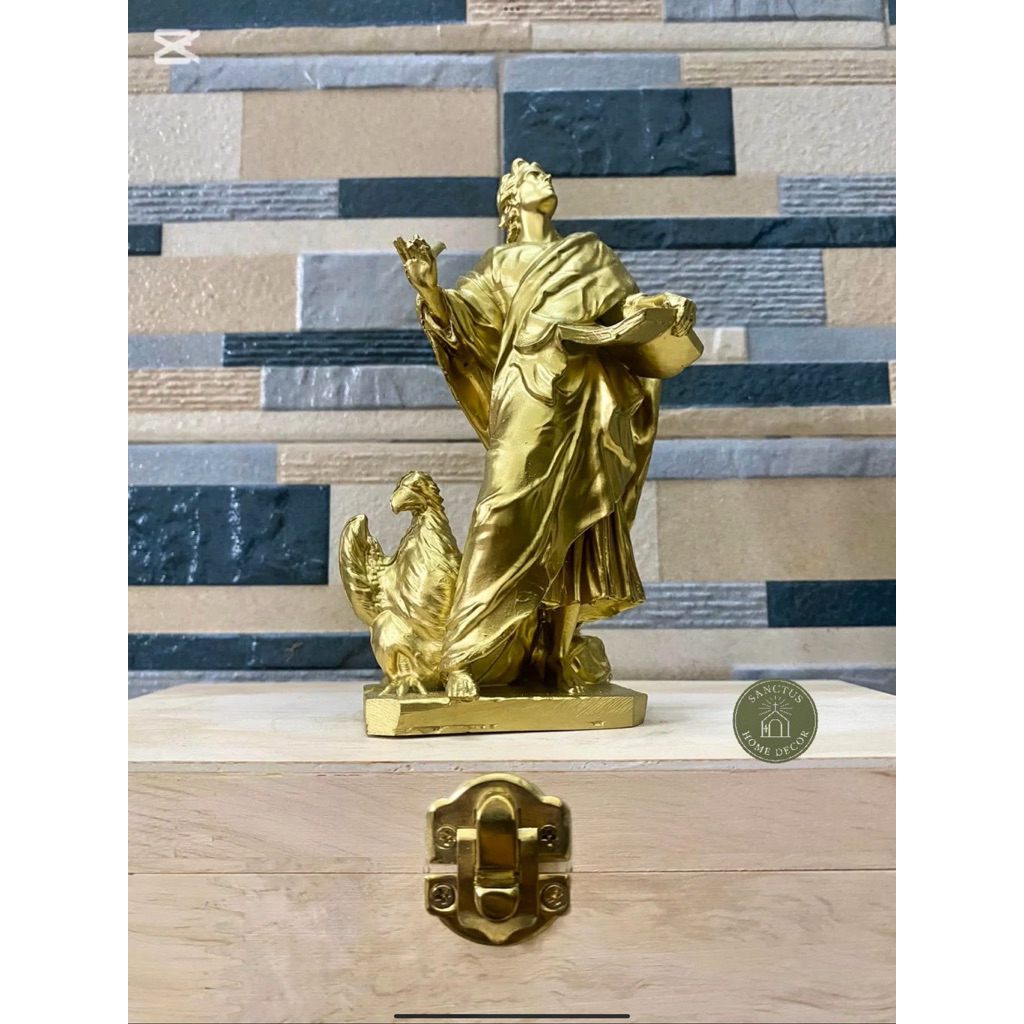 Thánh Gioan Tông Đồ 15cm I Tượng Công Giáo Vẽ Tay Cao Cấp.