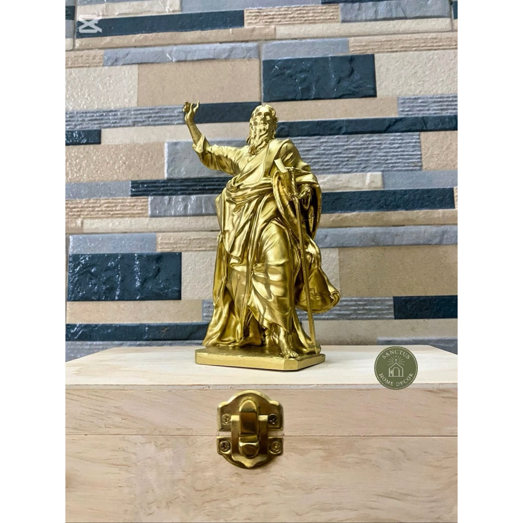 Thánh Phaolo Tông Đồ 15cm I Tượng Cao Giáo Vẽ Tay Cao Cấp.