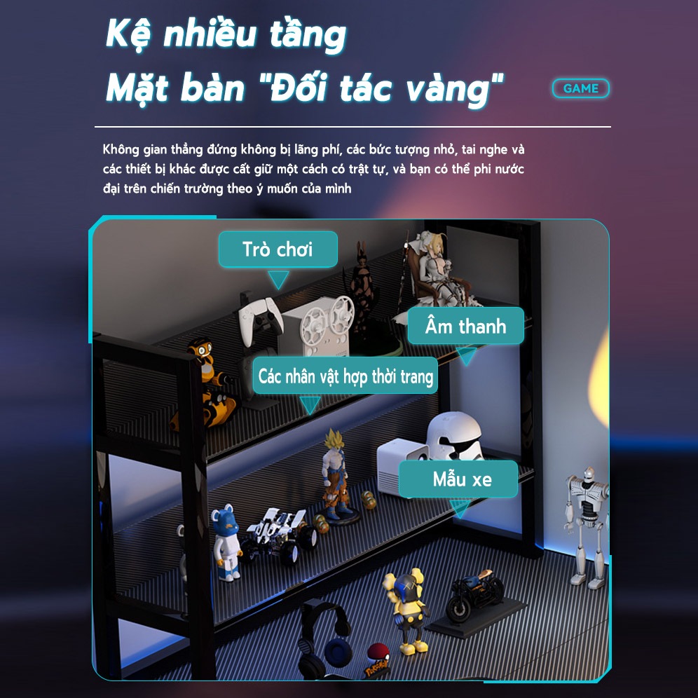 LUX Bàn máy tính, bàn hình L, bàn học, bàn làm việc, có thể lắp đặt tự do bên trái hoặc bên phải, lắp ráp đơn giản.