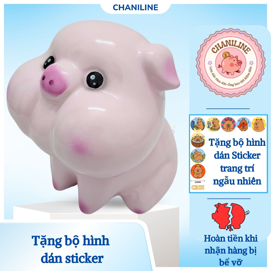 Heo Đất Lợn Đất Heo Má Phính lỗ tròn cute bánh bèo đáng yêu Ống heo tiết kiệm tiền,trang trí,quà tặng