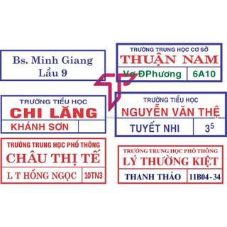 Hỏa tốc - Phù hiệu ủi áo, bảng tên ủi áo học sinh, nhân viên, tên cho bé mẫu giáo chuẩn trường học cấp 1 cấp 2 cấp 3
