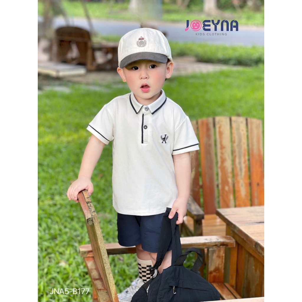Set bộ polo cộc Joeyna B177 thê chữ so hot cho bé