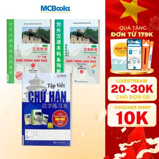 Sách - Combo Giáo Trình Hán Ngữ Tập 1 (Quyển Thượng và Quyển Hạ) Và Tập Viết Chữ Hán Theo Giáo Trình