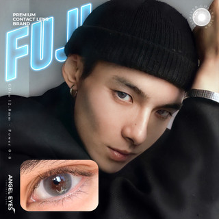 Lens áp tròng xám tây có độ cận 0-8 Fuji Gray hiệu Angel Eyes | Kính áp tròng xám khói không giãn đường kính màu 12.8mm