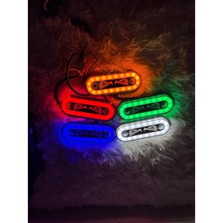 COMBO 2 đèn sườn gắn hông xe tải tải, ô tô. Đèn led sườn con mắt tròn 2 chế độ sáng. Sử dụng điện 12v và 24v