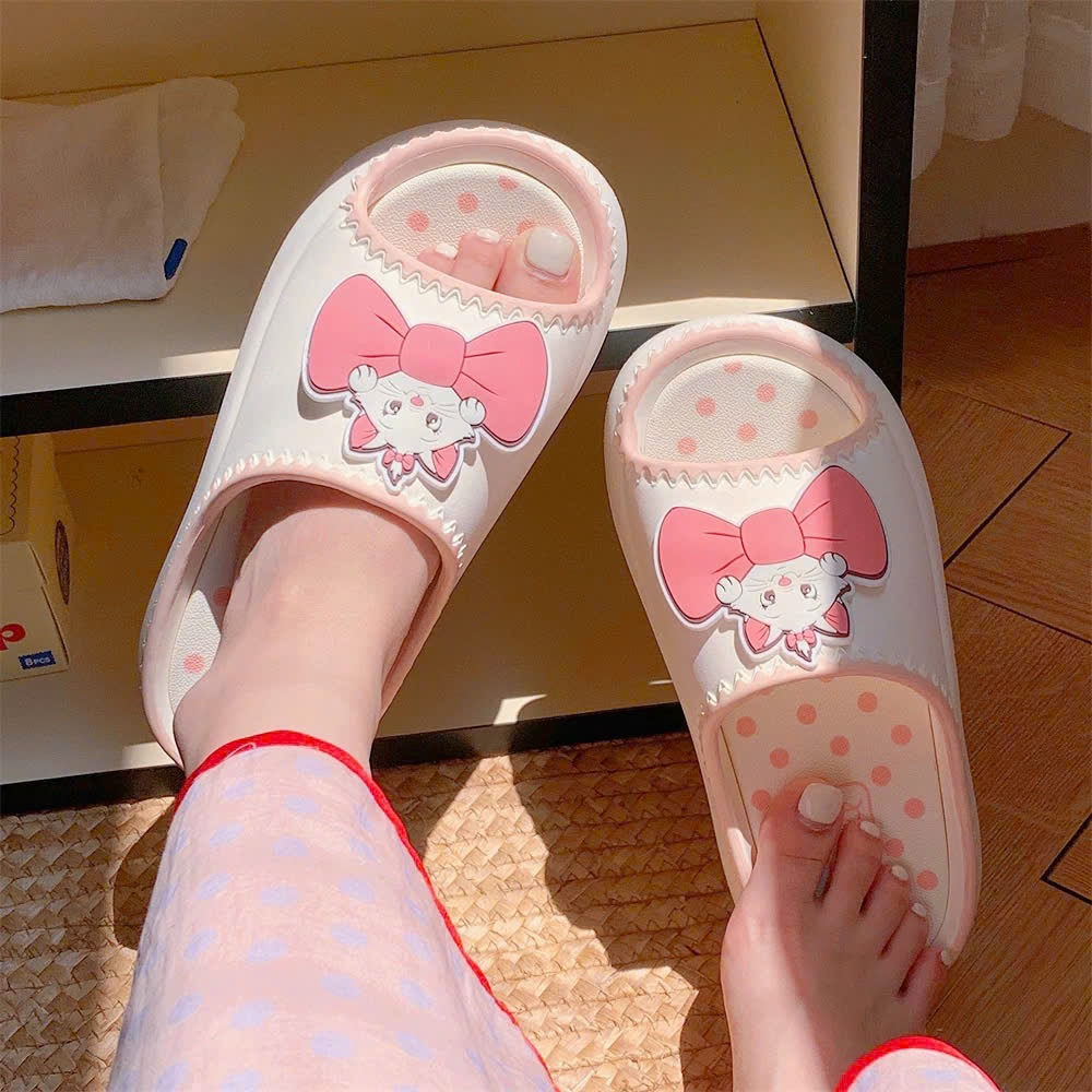 Dép nữ, dép bán mì hình mèo Disney cao 5cm xinh xắn đáng yêu