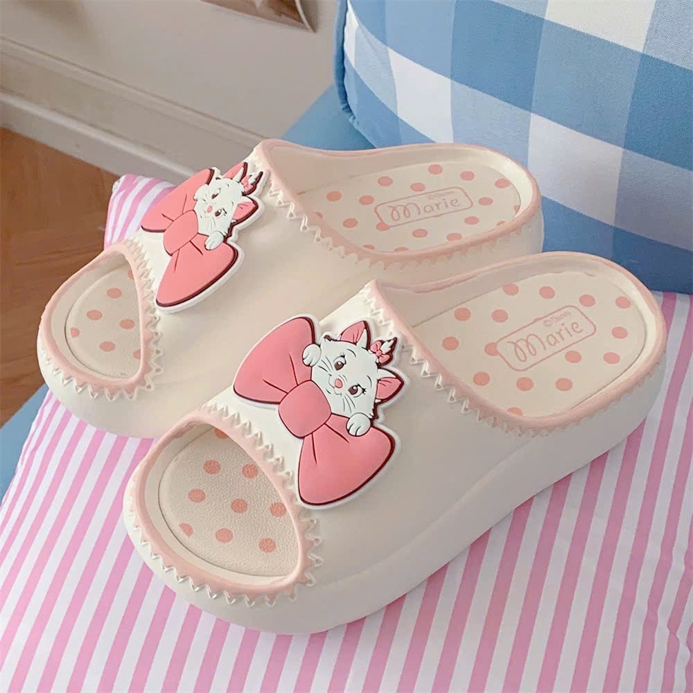 Dép nữ, dép bán mì hình mèo Disney cao 5cm xinh xắn đáng yêu