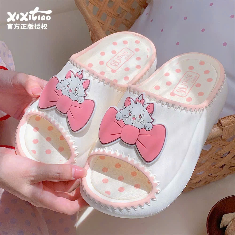 Dép nữ, dép bán mì hình mèo Disney cao 5cm xinh xắn đáng yêu