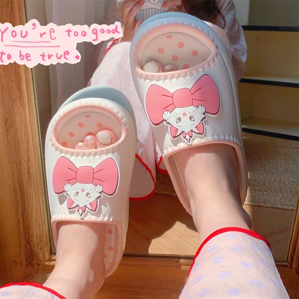 Dép nữ, dép bán mì hình mèo Disney cao 5cm xinh xắn đáng yêu