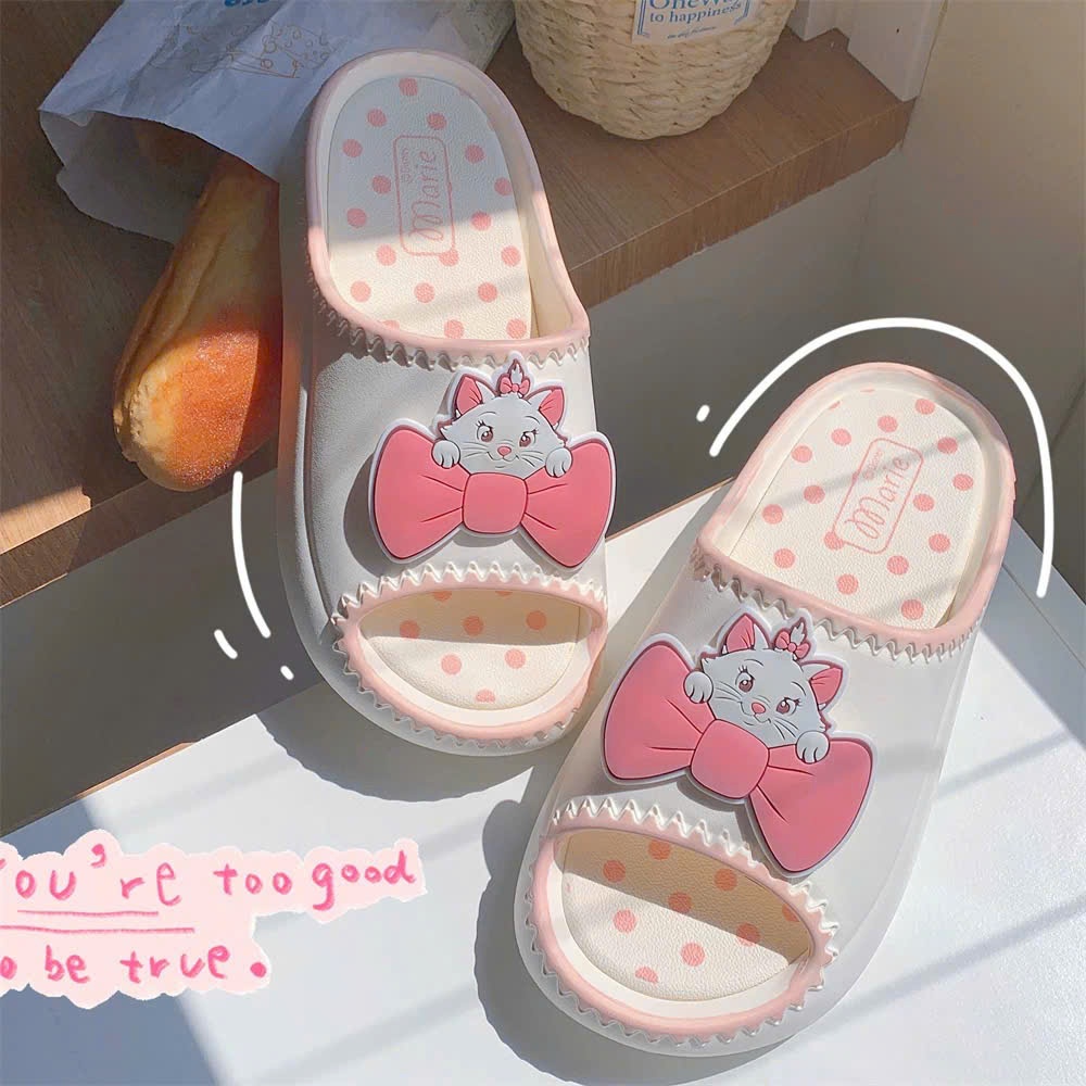 Dép nữ, dép bán mì hình mèo Disney cao 5cm xinh xắn đáng yêu