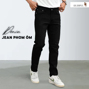 Quần Jean Nam co Giãn màu Đen (5 màu) Thoải mái Phom Ôm, Chất Bò Trẻ Trung ( GRSIMPLE- BJ039)