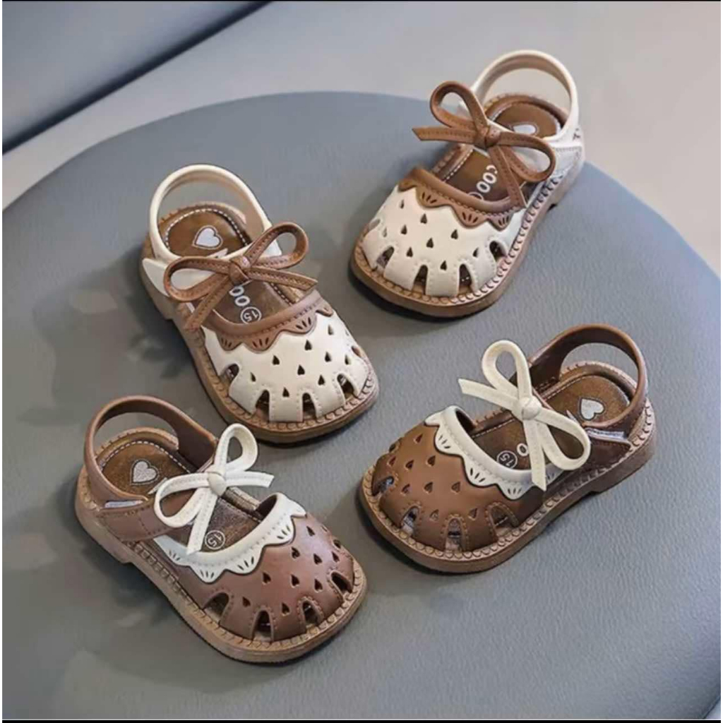 (FORM TO LÙI SIZE) Dép sandal nơ nhí cho bé gái mềm, êm chân 2025