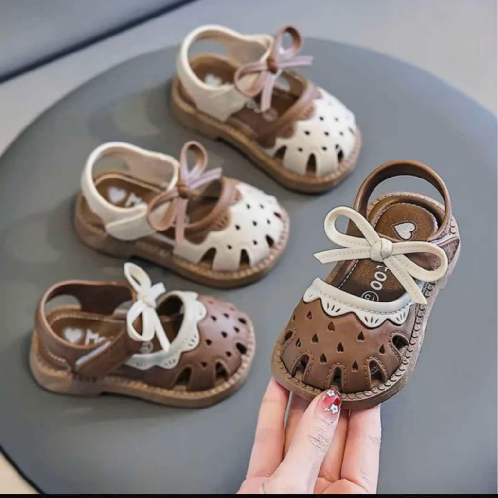 (FORM TO LÙI SIZE) Dép sandal nơ nhí cho bé gái mềm, êm chân 2025