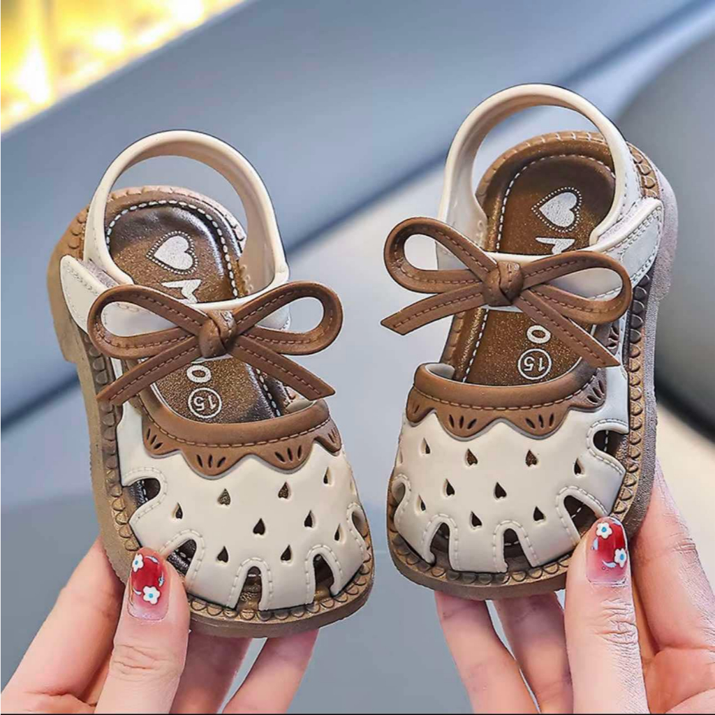 (FORM TO LÙI SIZE) Dép sandal nơ nhí cho bé gái mềm, êm chân 2025