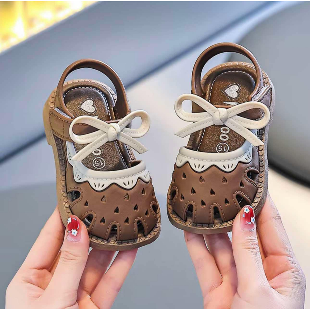 (FORM TO LÙI SIZE) Dép sandal nơ nhí cho bé gái mềm, êm chân 2025