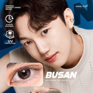 Lens xám có độ cận Angel Eyes BUSAN hiệu ứng loang màu như mắt ướt lens filter đang thịnh hành trên tốp tốp