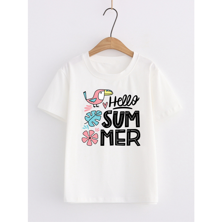 Áo nhóm, áo thun team nhóm gia đình, đồng phục gia đình HELLO SUMMER áo du lịch hè vải cotton mềm mịn nhiều mẫu TA0104