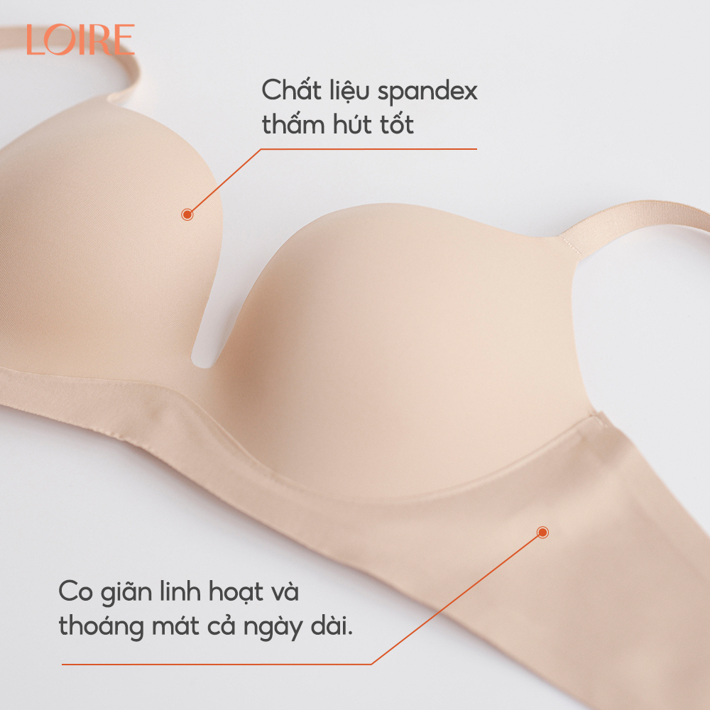 [Áo Lót Mặc Áo Dài]Áo Lót Có Gọng Đệm 1.8cm Loirechic Cup Chéo, Tạo Khe Ngực Không Lộ Viên  AL250711