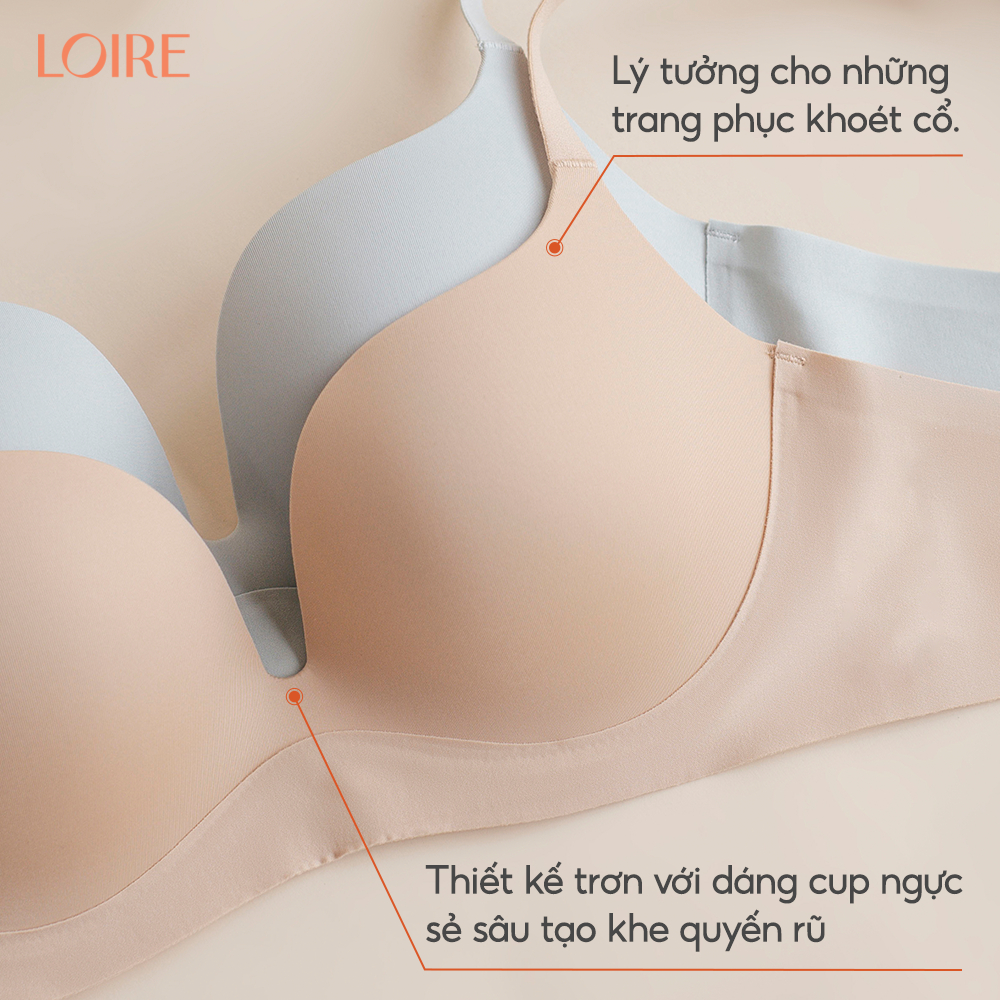 [Áo Lót Mặc Áo Dài]Áo Lót Có Gọng Đệm 1.8cm Loirechic Cup Chéo, Tạo Khe Ngực Không Lộ Viên  AL250711