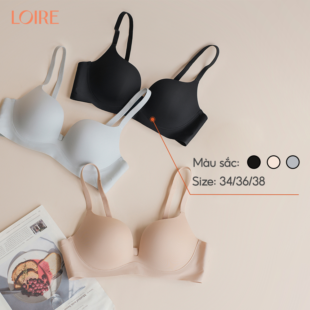 [Áo Lót Mặc Áo Dài]Áo Lót Có Gọng Đệm 1.8cm Loirechic Cup Chéo, Tạo Khe Ngực Không Lộ Viên  AL250711