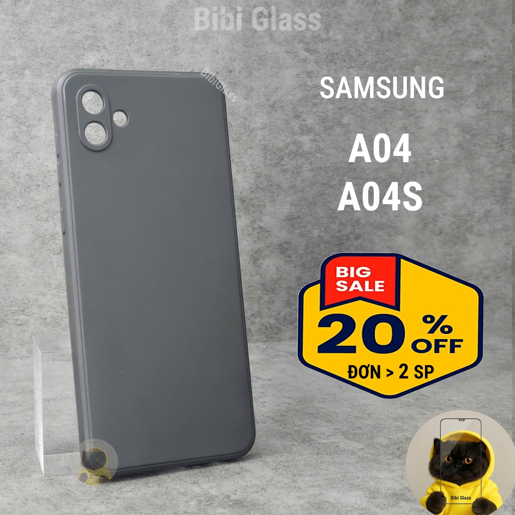 Ốp lưng Samsung A04, A04S bảo vệ cam điện thoại toàn diện cạnh vuông nhựa dẻo tpu bibi