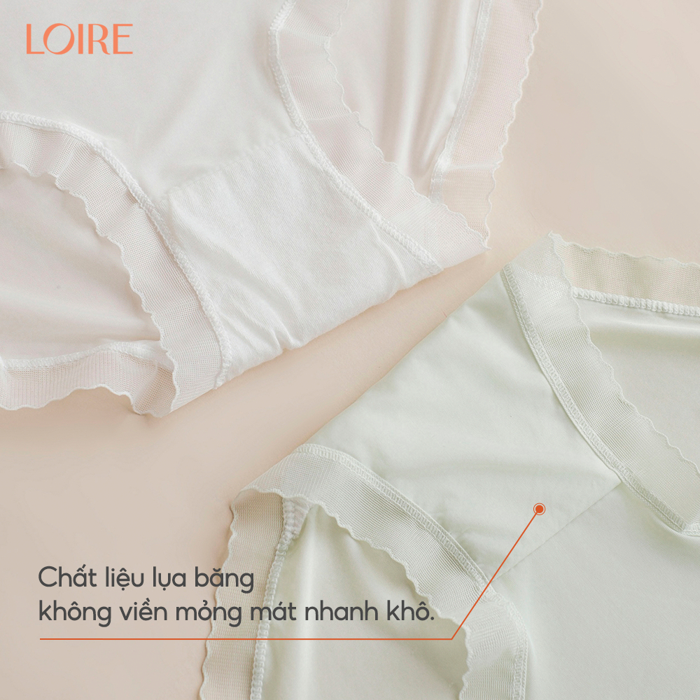 Quần Lót Nữ Su Siêu Mỏng Không Lộ Viền Co Giãn Phối Ren Hoa Thoáng Mát Loirechic QL250500