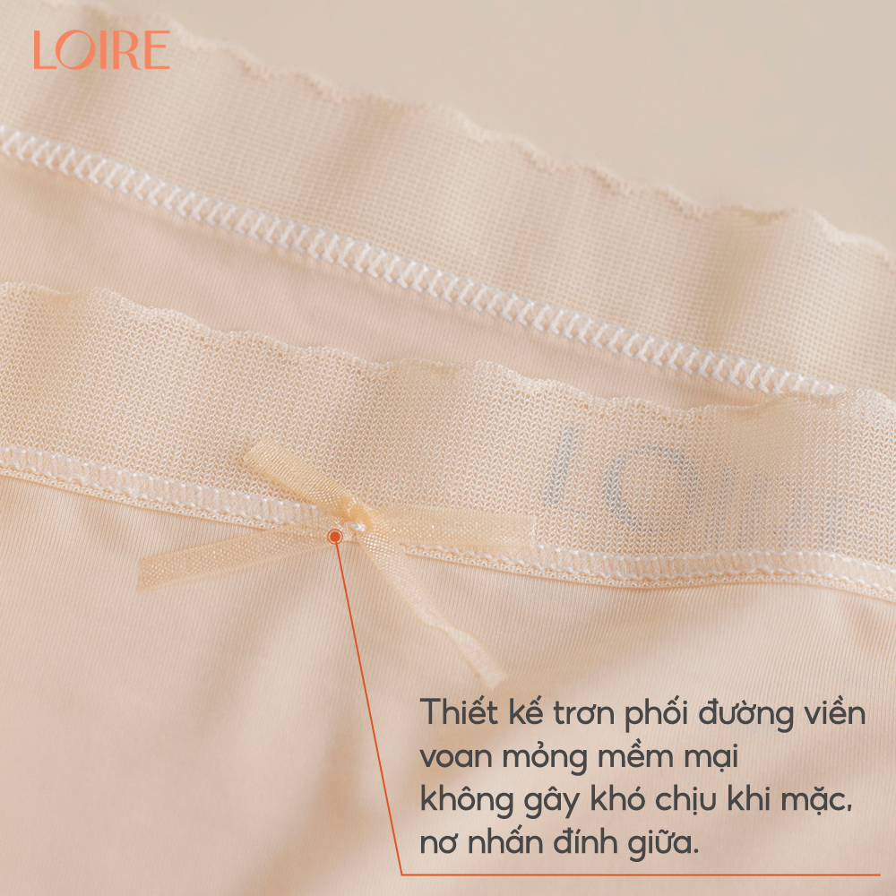 Quần Lót Nữ Su Siêu Mỏng Không Lộ Viền Co Giãn Phối Ren Hoa Thoáng Mát Loirechic QL250500