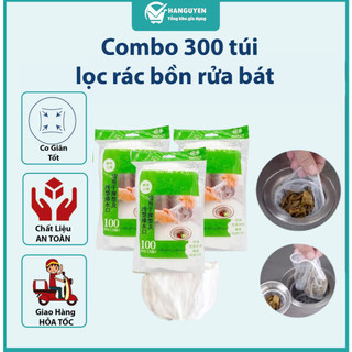Combo 300 túi lọc rác bồn rửa bát - túi lưới bọc rác chậu rửa tiện dụng, sạch sẽ