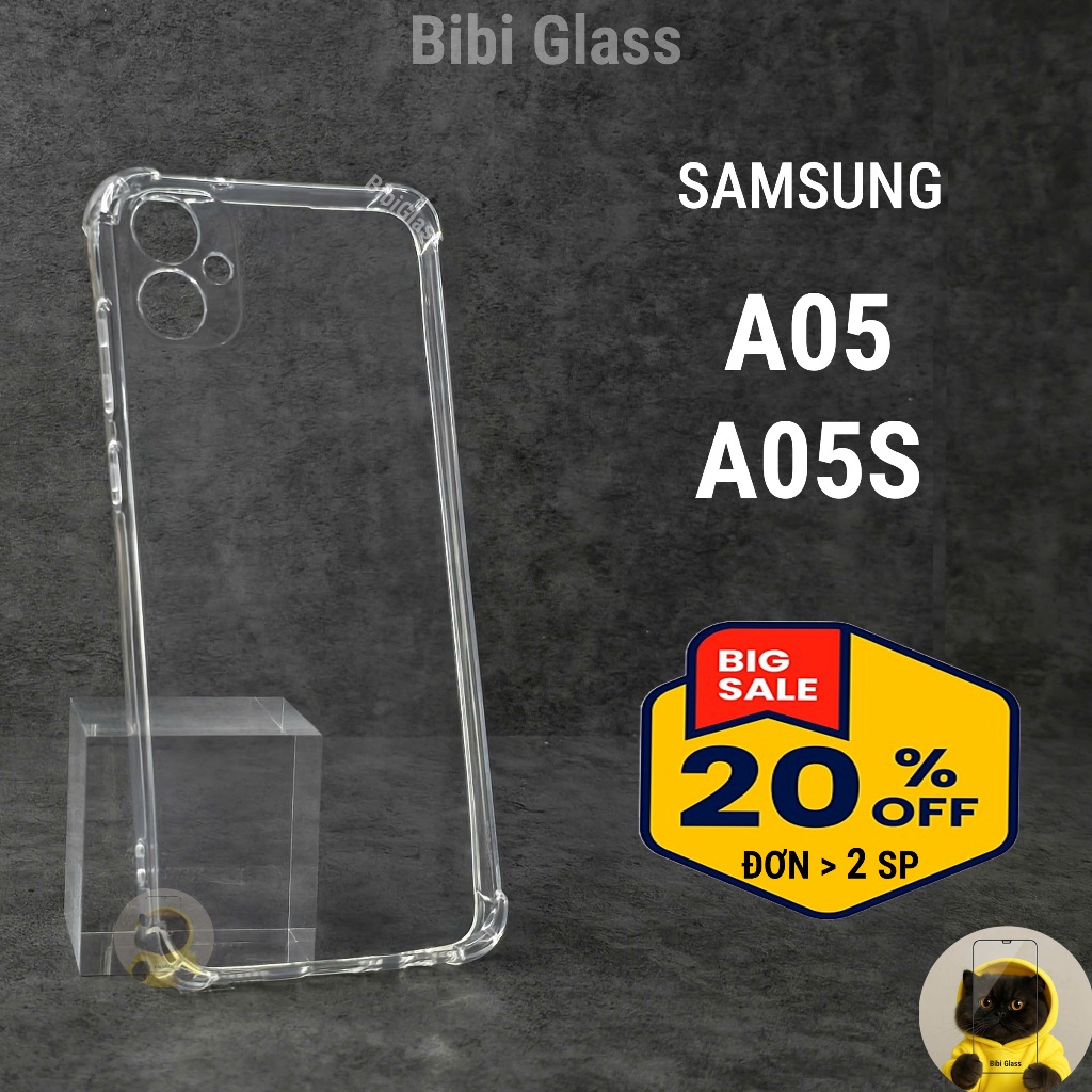 Ốp lưng Samsung A05 / A05S silicon trong suốt dẻo cao cấp chống sốc va đập viền cạnh vuông bảo vệ đt