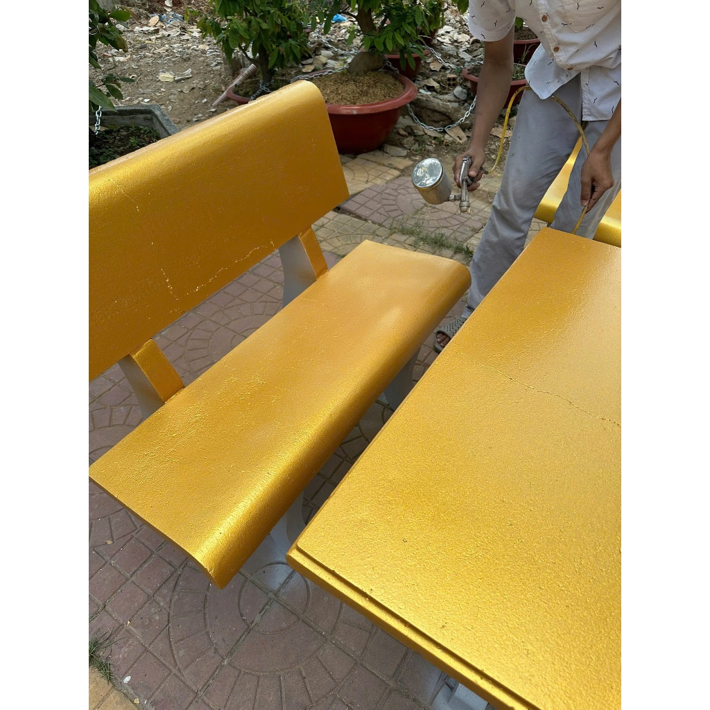 {Lon 200gram} Sơn Nhũ Vàng Hệ Nước 24K Yes Paint ( Sơn, Vẽ Trang Trí Nghệ Thuật...) Không độc hại