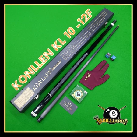 Cơ Konllen KL 10-12F Ngọn Carbon Chuyên Nghiệp Cao Cấp Dòng Cơ Bi A Đánh Pool, Hàng Chính Hãng