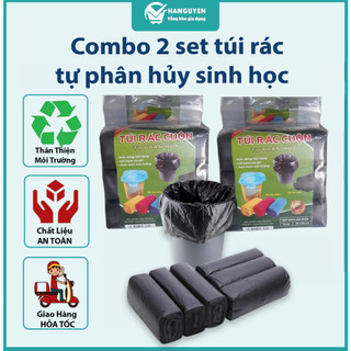 Combo 2 set 3 cuộn Túi Rác Tự Phân Hủy Sinh Học – Tiện dụng & Thân thiện môi trường