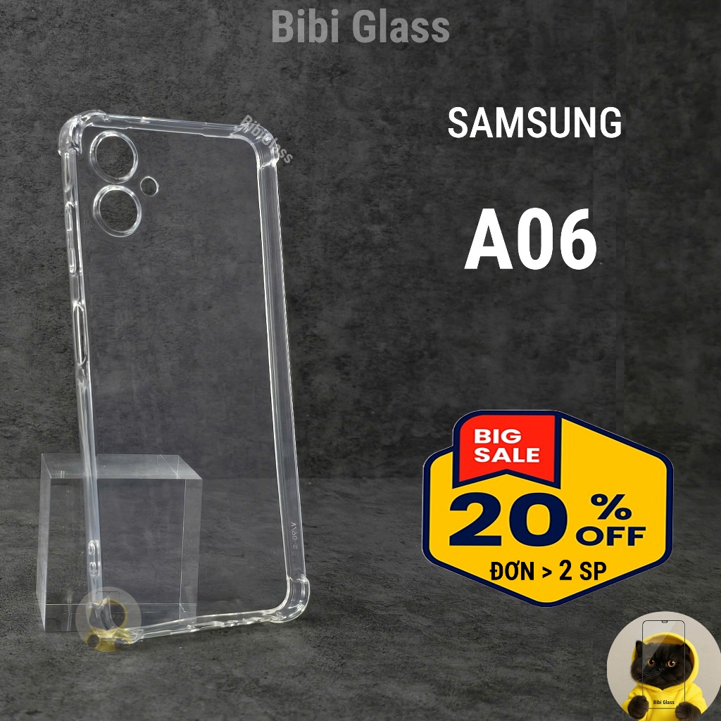 Ốp lưng Samsung A06 4G 5G silicon trong suốt dẻo cao cấp chống sốc cạnh vuông bảo vệ điện thoại