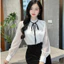 Áo sơ mi nữ tơ cổ bèo pha nơ cổ style hàn quốc A2569 Kymie