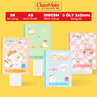 Combo 10 Tập Ô Li Miền Nam A5 80/100GSM Classmate Đa Dạng Mẫu Mã, Vở 4 Ô Ly Chống Thấm Cho Học Sinh, Sinh Viên