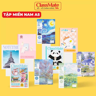 Combo 10 Tập Ô Li Miền Nam A5 80/100GSM Classmate Đa Dạng Mẫu Mã, Vở 4 Ô Ly Chống Thấm Cho Học Sinh, Sinh Viên