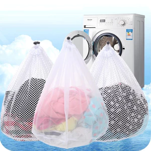 Túi đựng đồ giặt có dây rút dày lỗ to, túi đựng đồ chăm sóc quần áo bỏ máy giặt chống nhăn rách