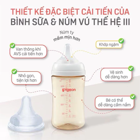 Bình Sữa Pigeon PPSU Softouch Baby-Friendly World 160ml/240ml