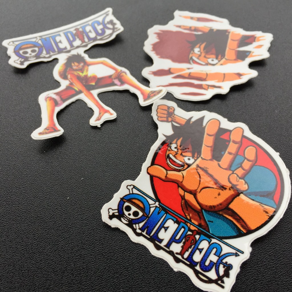 Bán lẻ hình dán Monkey D. Luffy. Decal Sticker chống nước. One piece Mũ Rơm