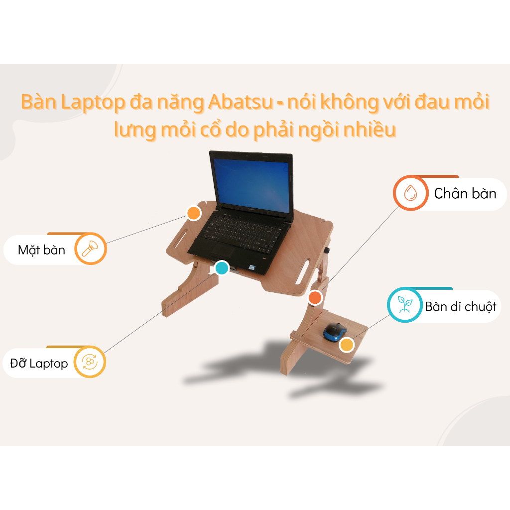 ( Bảo hành 3 năm) Bàn Nằm Bàn Học Gấp Gọn Thông Minh Giúp Thoải Mái Khi Dùng Laptop – Dùng Trên Giường, Sàn, Ghế