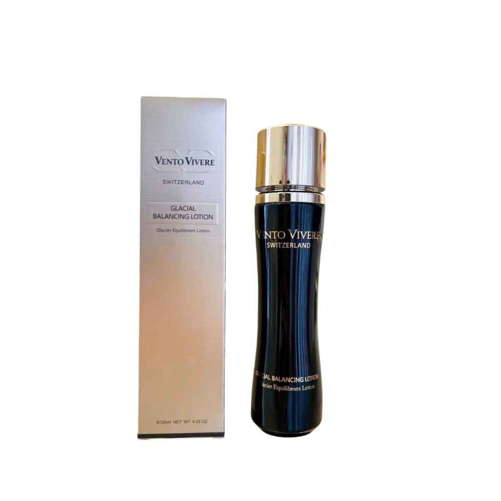 Nước thần Vento Vivere Glacial Balancing Lotion Thụy Sĩ, giúp căng bóng da, giảm nếp nhăn 120ml Mẫu Mới