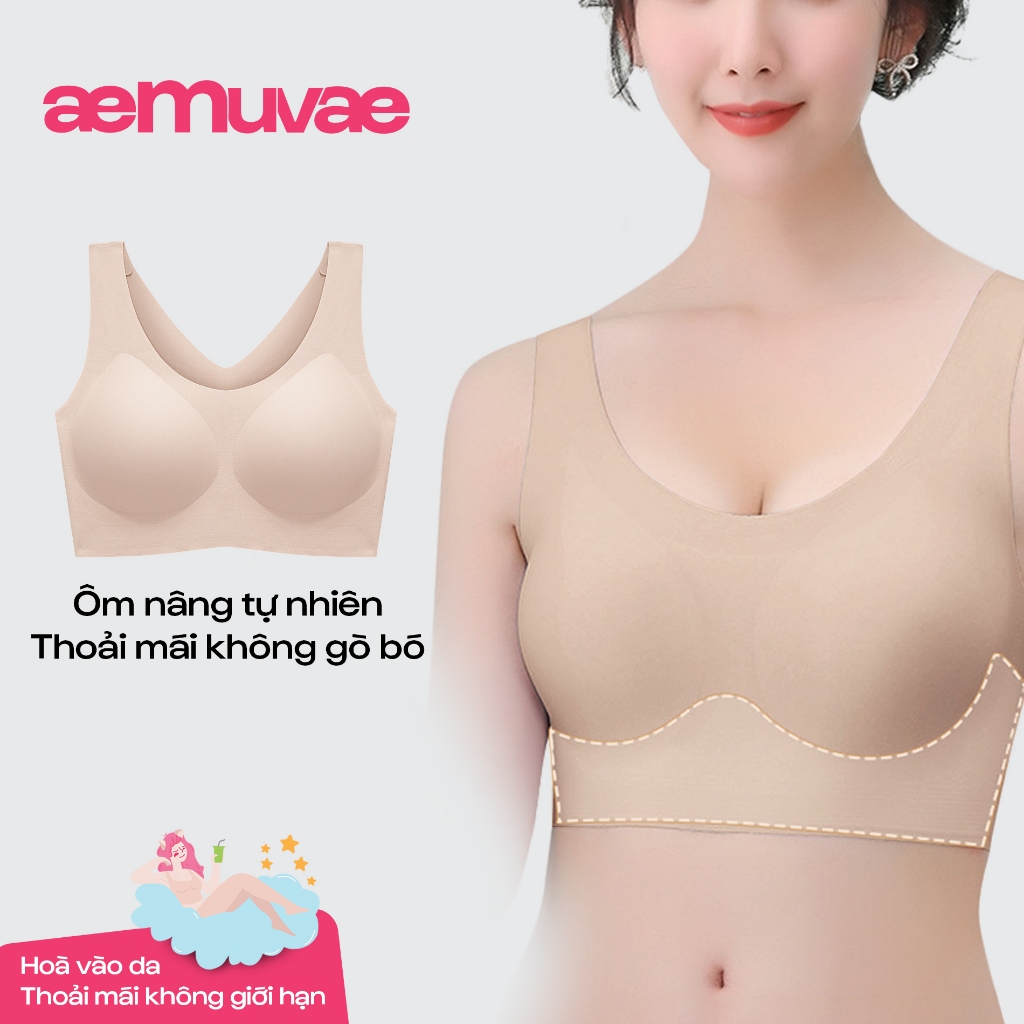 Bra, Áo ngực nữ không viền Basic Comfort mỏng nhẹ, mút 3D 2cm, mát mịn thoải mái -Muvae (aeMuvae)