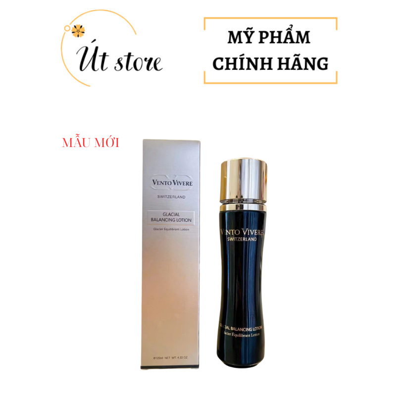 Nước thần Vento Vivere Glacial Balancing Lotion Thụy Sĩ, giúp căng bóng da, giảm nếp nhăn 120ml Mẫu Mới