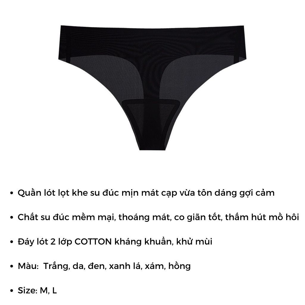 SET 3 Quần lót  lọt khe nữ su đúc mềm mại thoáng khí cạp vừa ôm mông sexy không lộ viền LANIXA L617