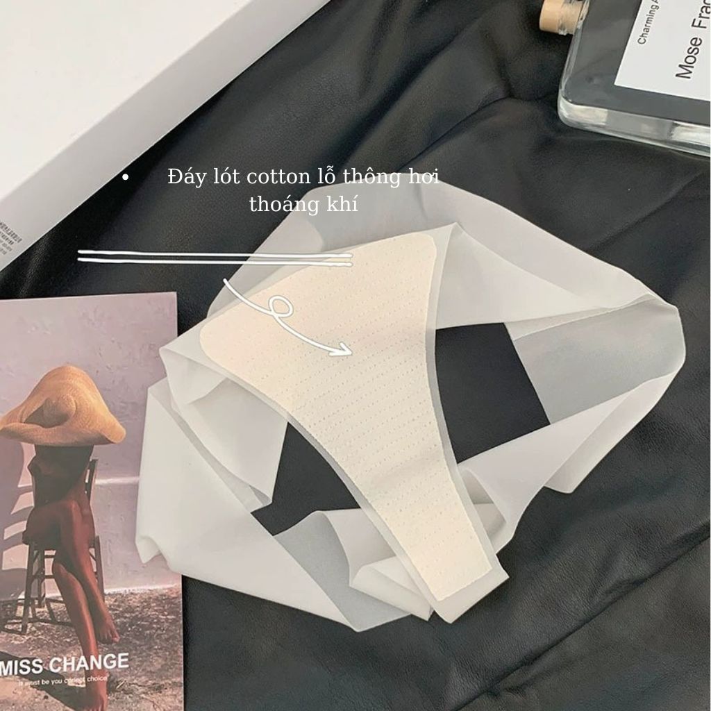 SET 3 Quần lót  lọt khe nữ su đúc mềm mại thoáng khí cạp vừa ôm mông sexy không lộ viền LANIXA L617