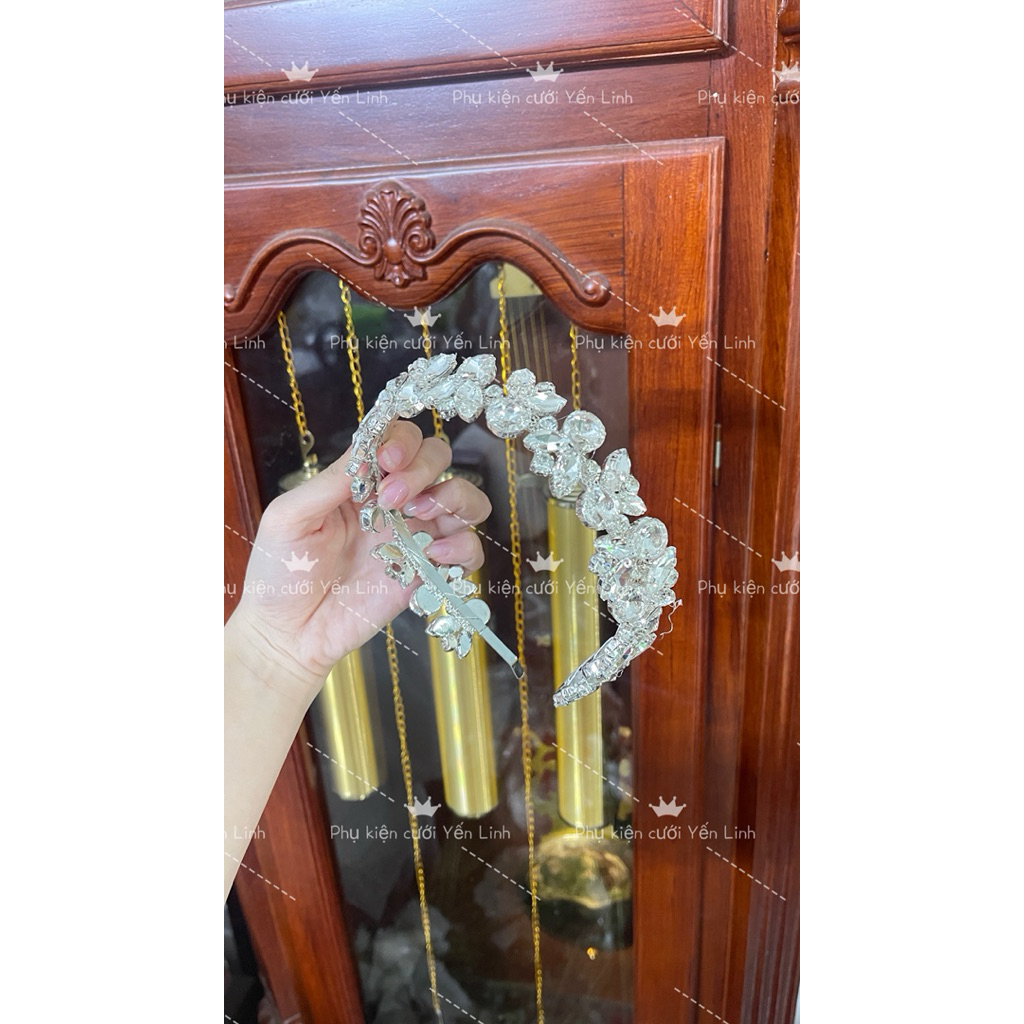🔥🔥🔥Bờm cài tóc cô dâu đá to lấp lánh xinh -TB1128|PHUKIENCUOIYENLINH
