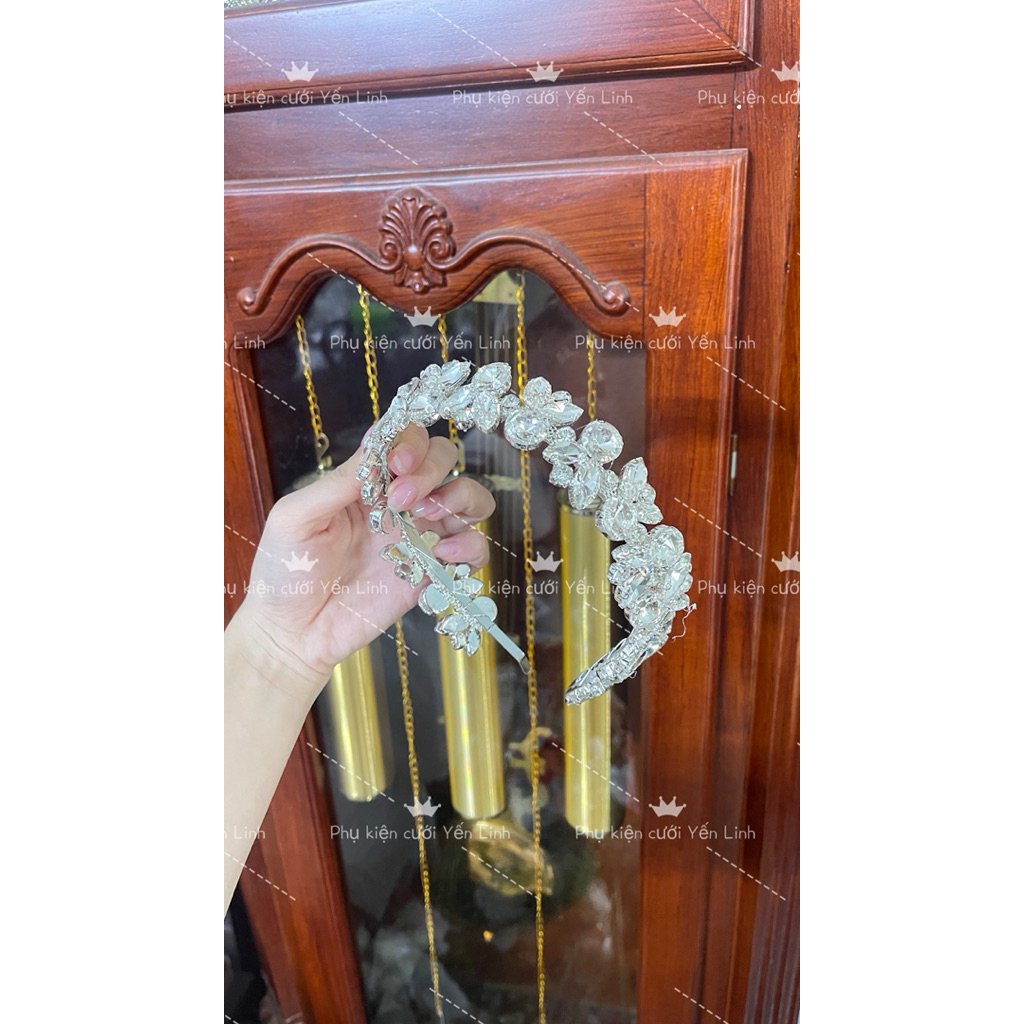 🔥🔥🔥Bờm cài tóc cô dâu đá to lấp lánh xinh -TB1128|PHUKIENCUOIYENLINH