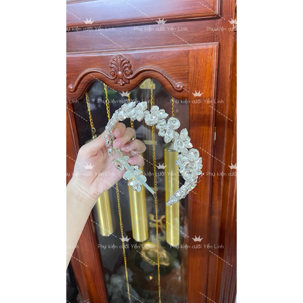 🔥🔥🔥Bờm cài tóc cô dâu đá to lấp lánh xinh -TB1128|PHUKIENCUOIYENLINH