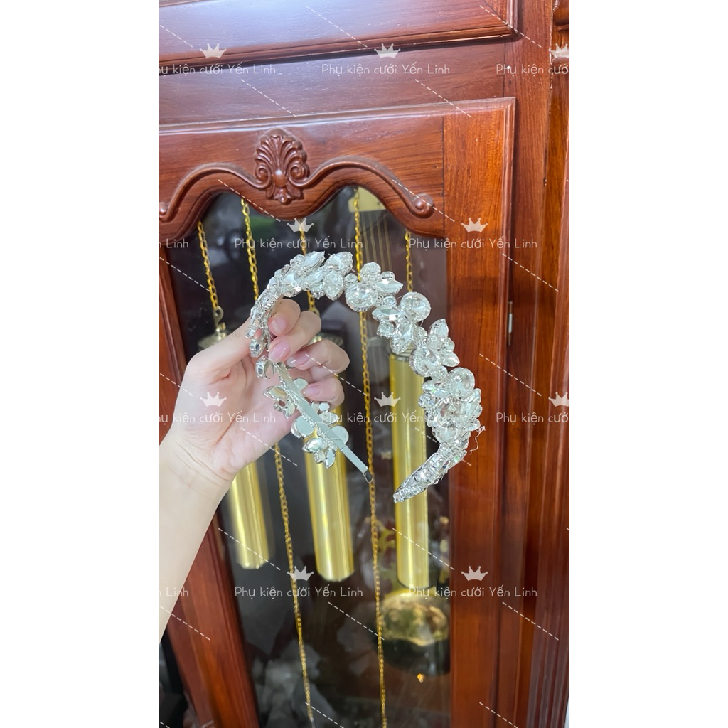 🔥🔥🔥Bờm cài tóc cô dâu đá to lấp lánh xinh -TB1128|PHUKIENCUOIYENLINH