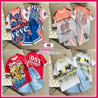 Đồ bộ mặc nhà An's Kids cho bé trai bộ đồ thời trang đường phố thun lạnh in 3D màu sắc đẹp và thoáng mát